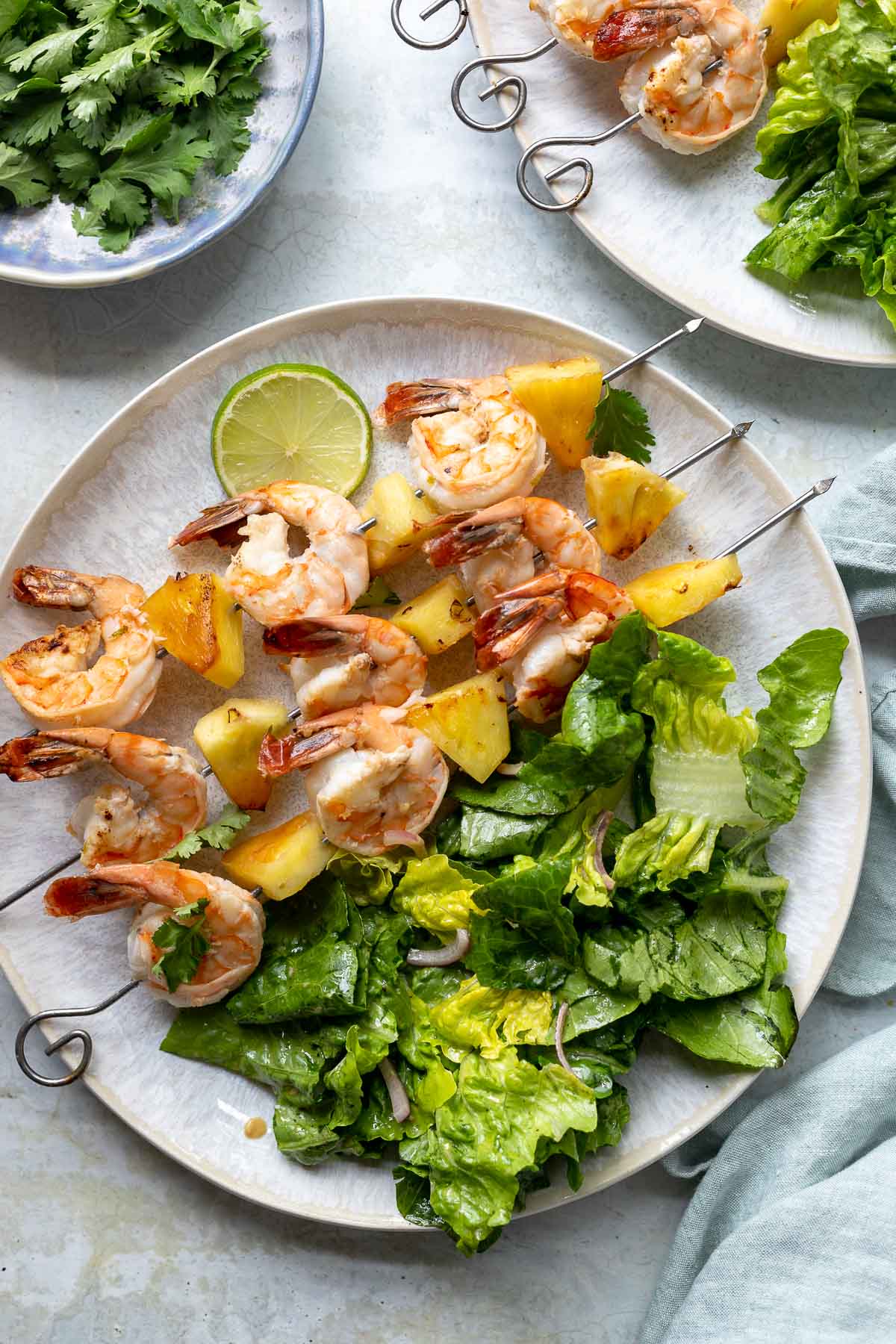 Garnelen-Ananas Spieße mit Kokos & Limetten