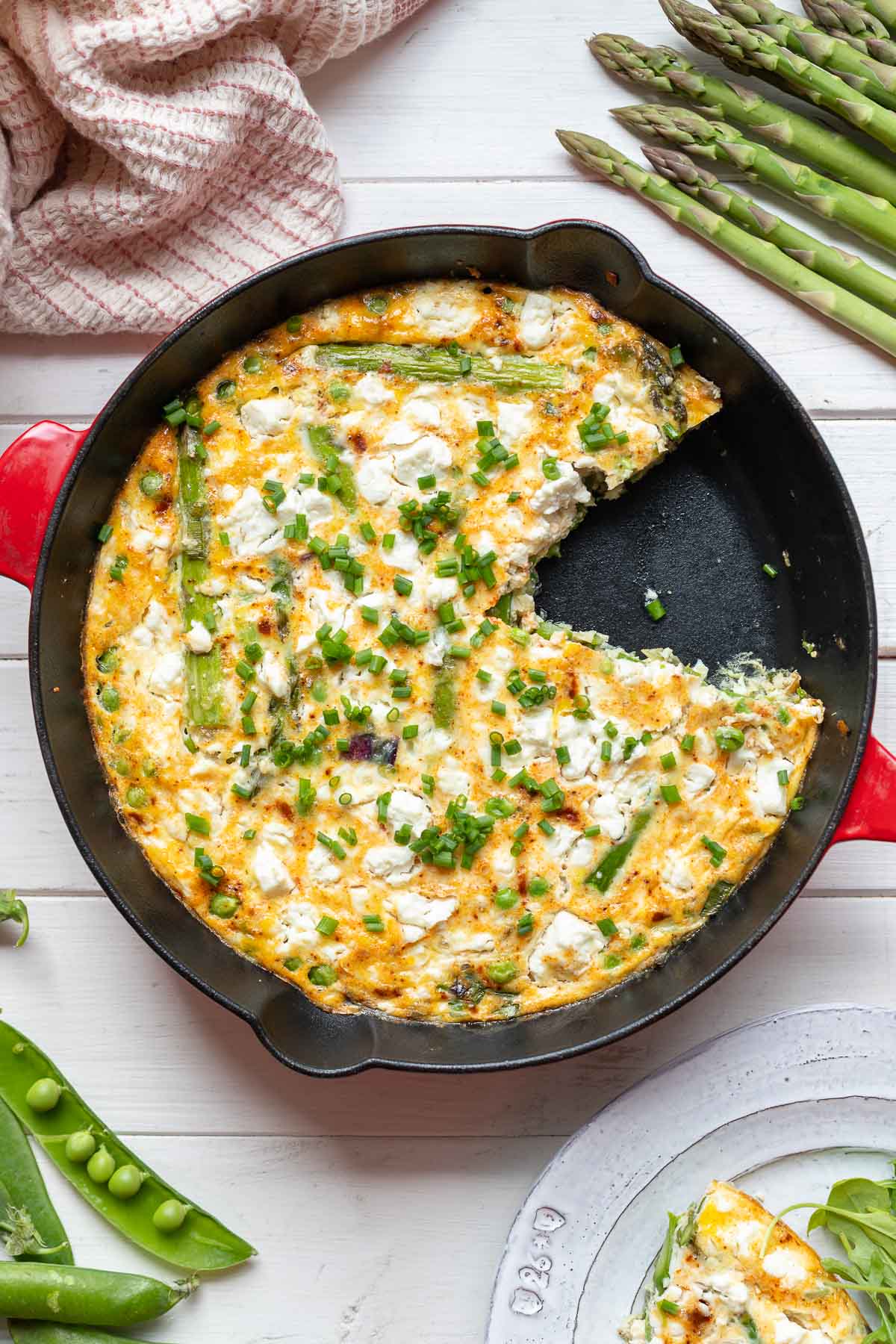 Asparagus Frittata with Peas and Feta