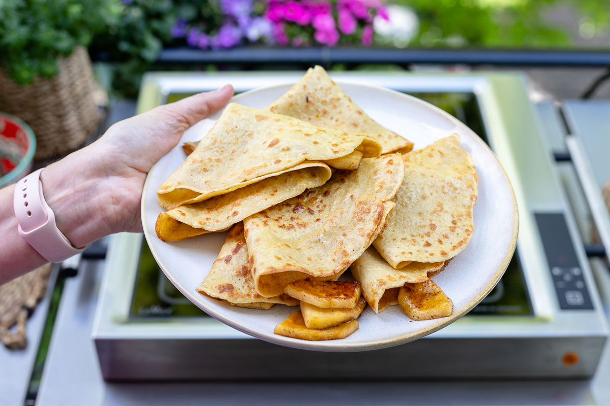 Original Crêpes mit Äpfel Rezept (französische Pfannkuchen)