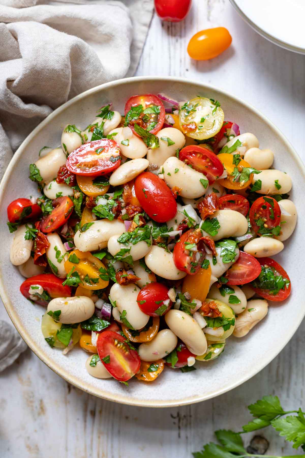 Italienischer Bohnensalat mit Tomaten