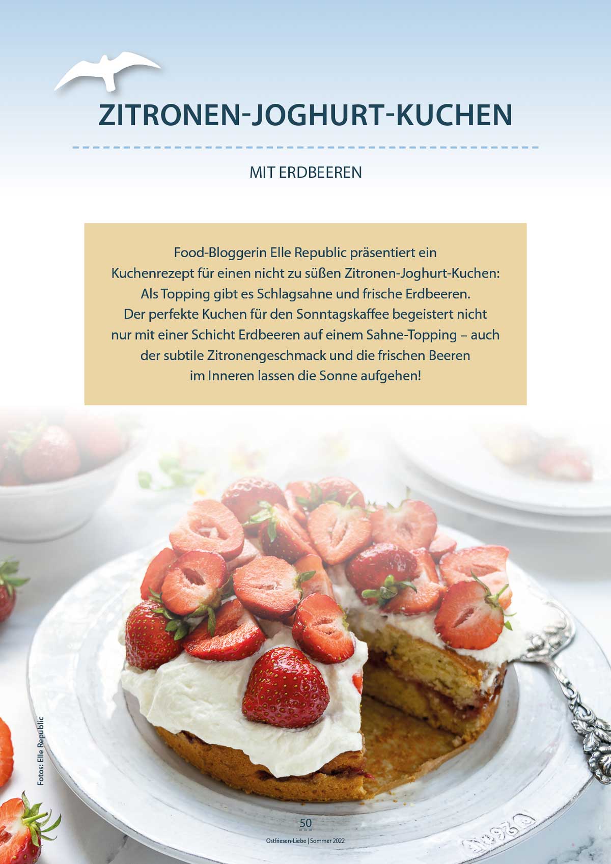 Die Sommerausgabe von Ostfriesen-Liebe Magazin und Rezept von Elle Republic