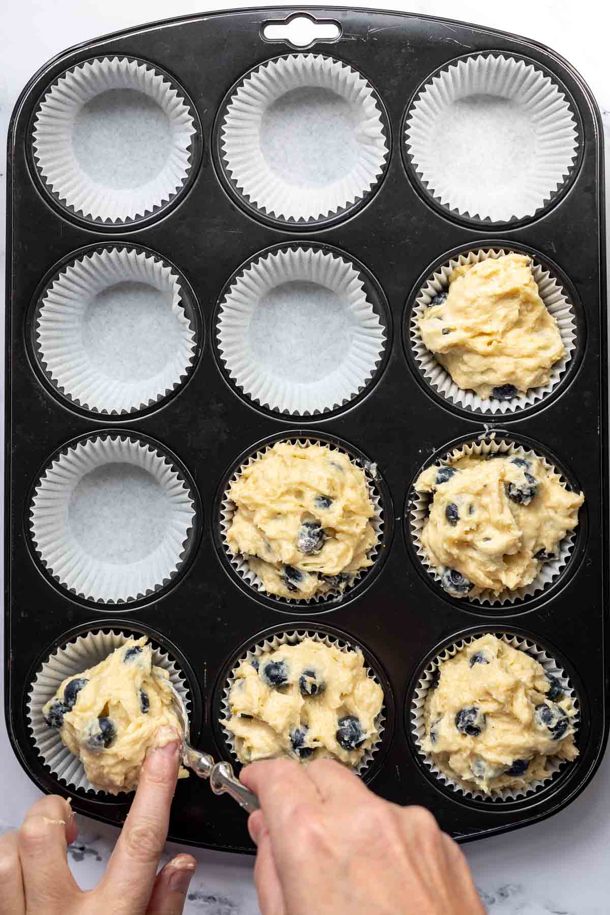 Heidelbeermuffins Schritte