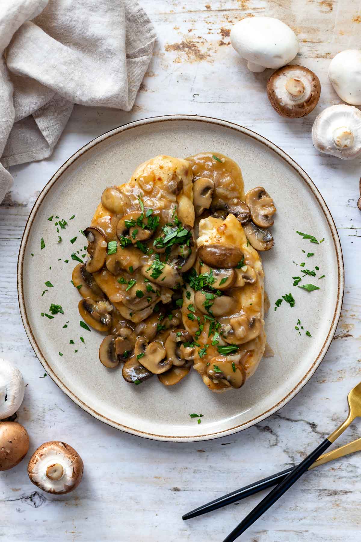 Marsala-Hähnchen mit Champignons