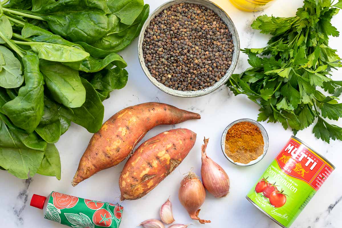 Zutaten für Orientalischer Gemüse Auflauf Rezept