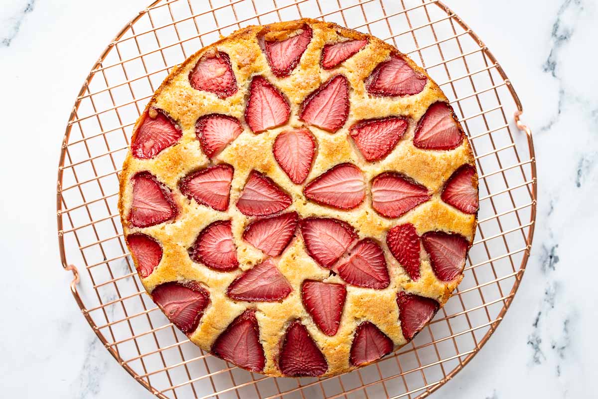 Erdbeerkuchen mit Mandeln Rezept