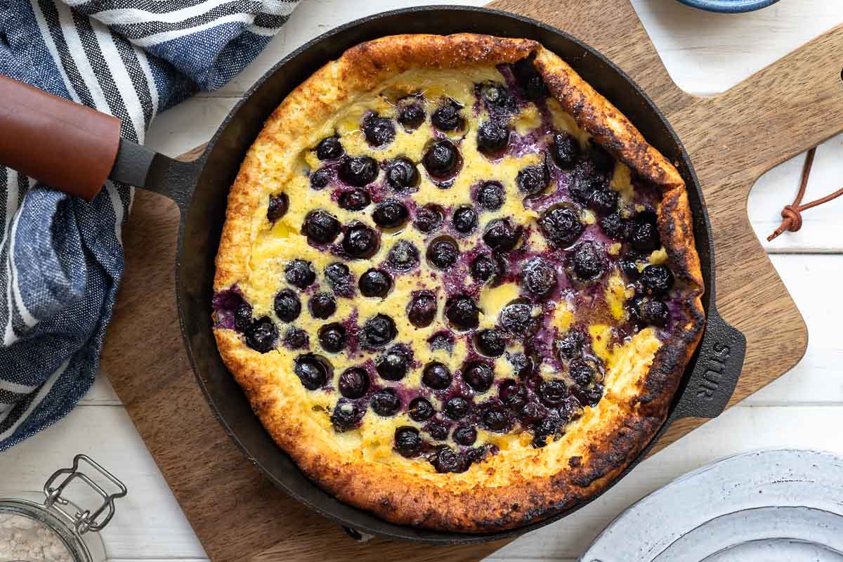 Ofenpfannkuchen Rezept mit Blaubeeren