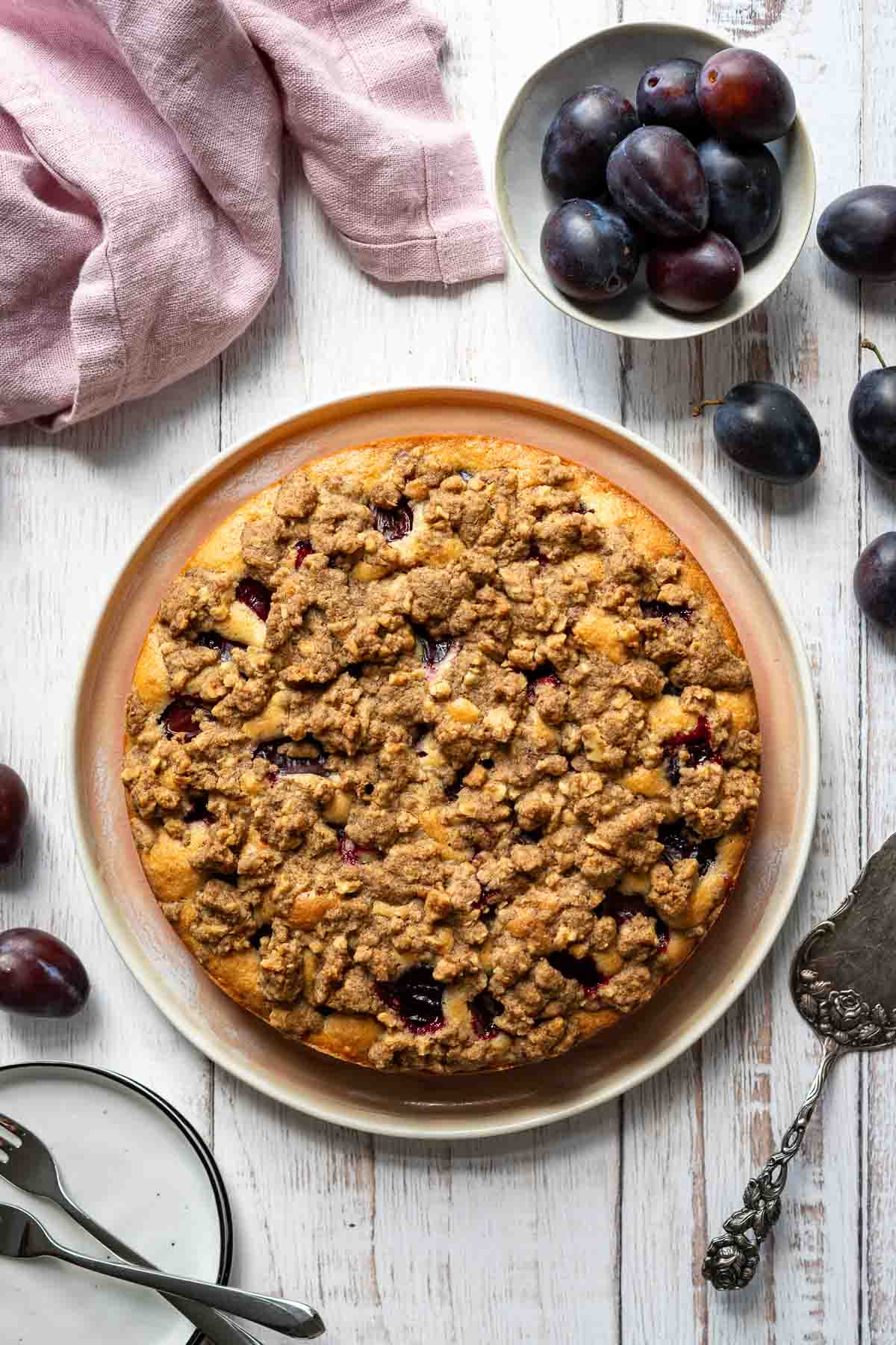 Streuselkuchen mit Zwetschgen rezept
