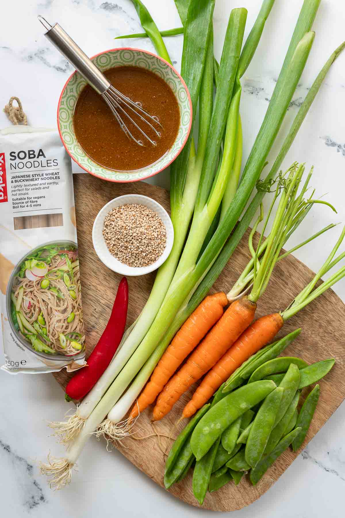 Zutaten für Soba Noodle Rezept