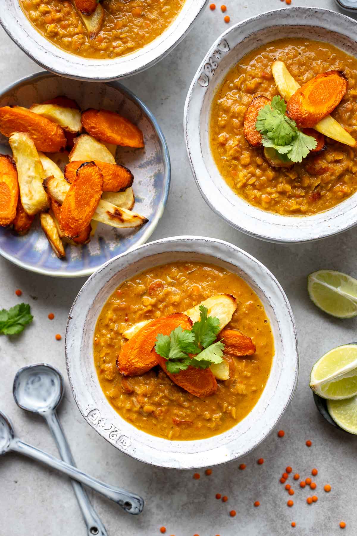Rote Linsen Dal (Indisches Veganes Curry)