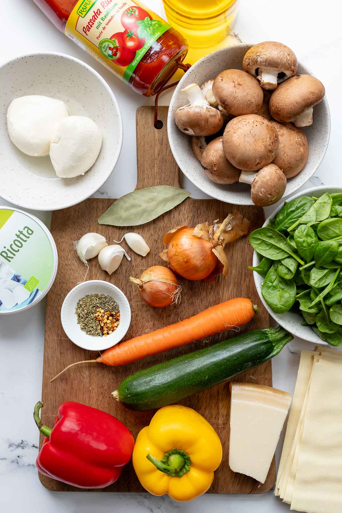 Zuaten für Lasagne mit Gemüse