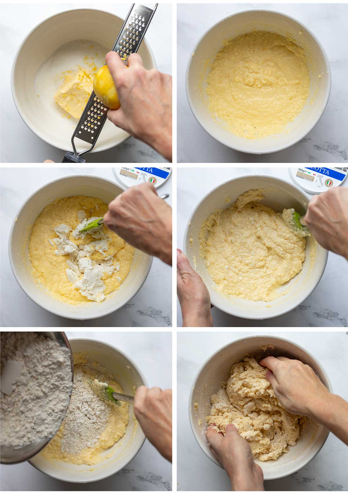 Ricotta Kekse Vorbereitungs-Schritte