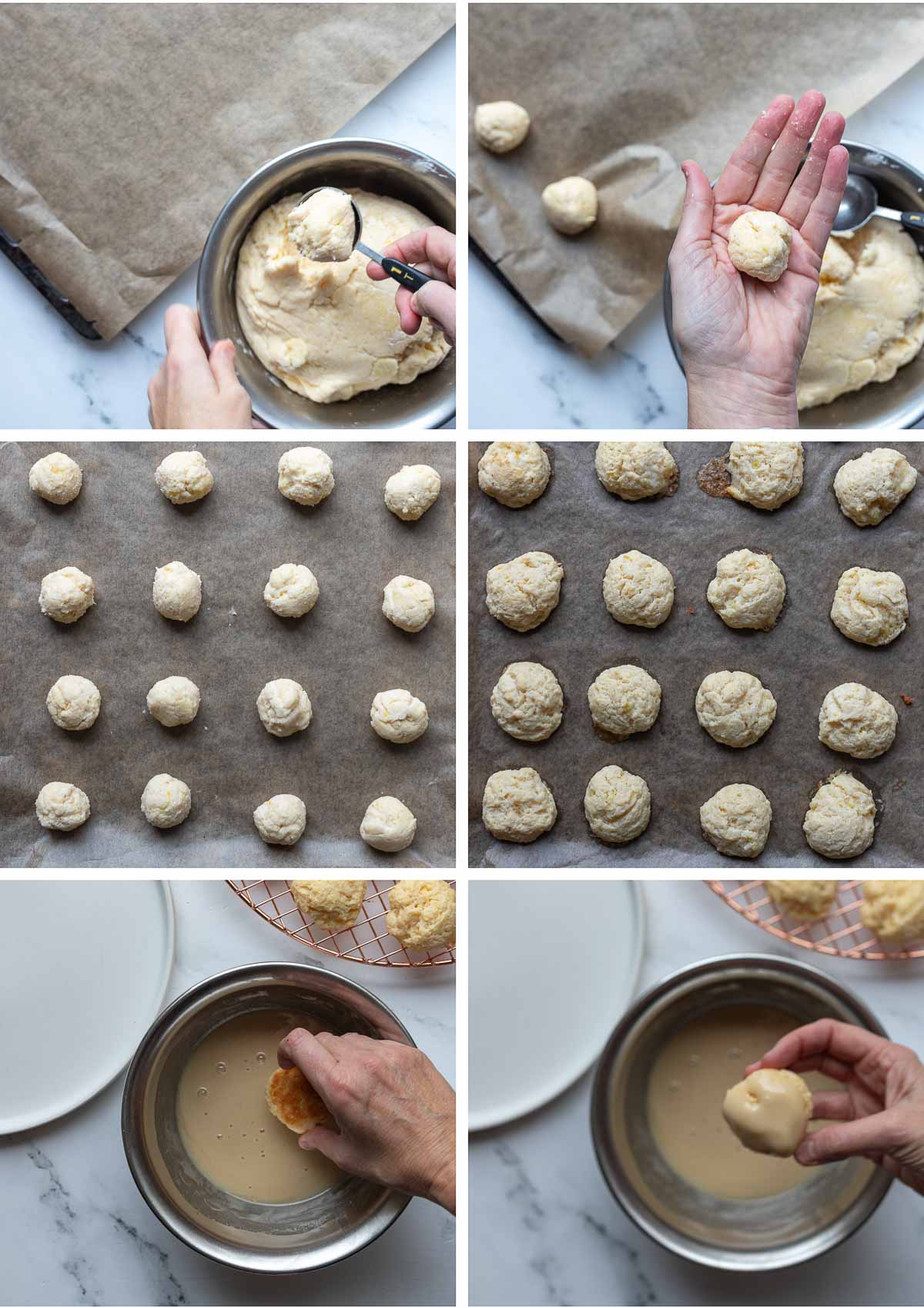 Ricotta Kekse Vorbereitungs-Schritte