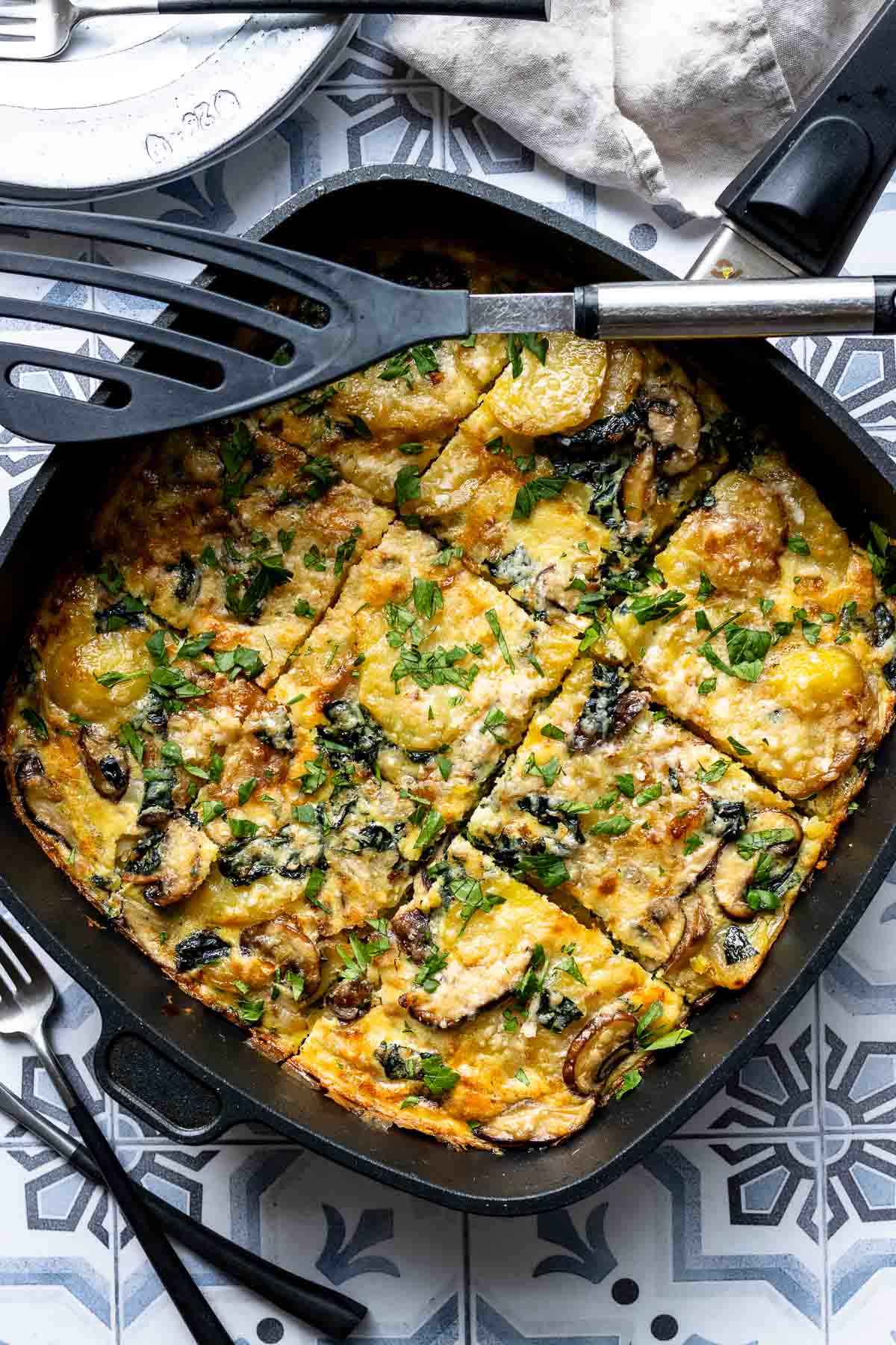 Pilz-Kartoffel-Tortilla Rezept