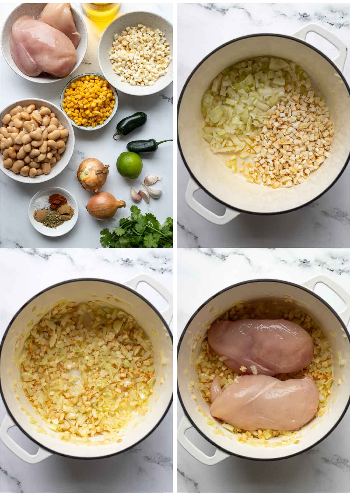 Weisses Chili Schritt 1 - Die Vorbereitung und Kochen