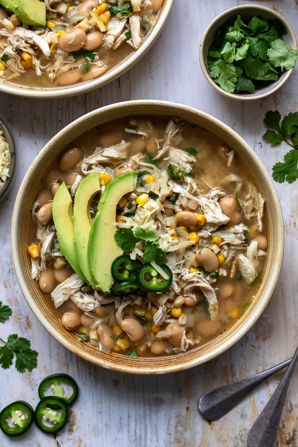 Weißes Chili con Carne mit Hähnchenfleisch