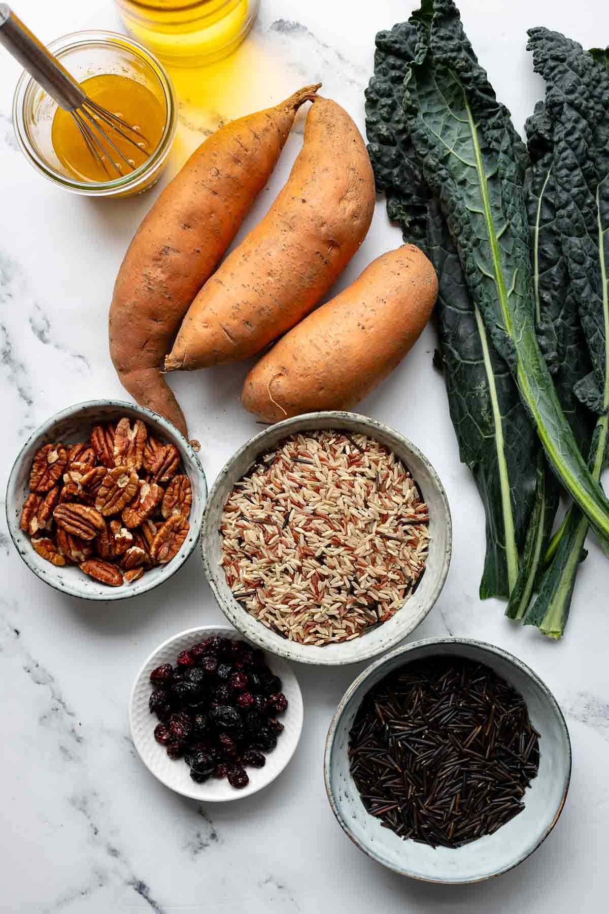 Ingredients for rice salad