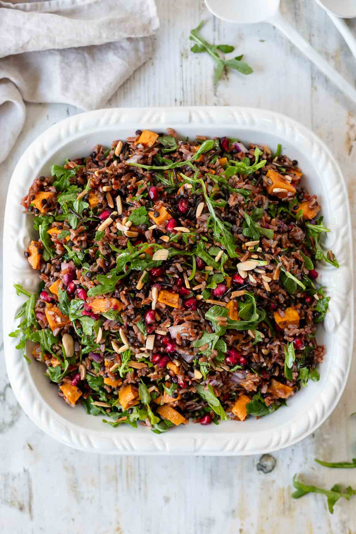 Wildreissalat mit Linsen und Süßkartoffeln