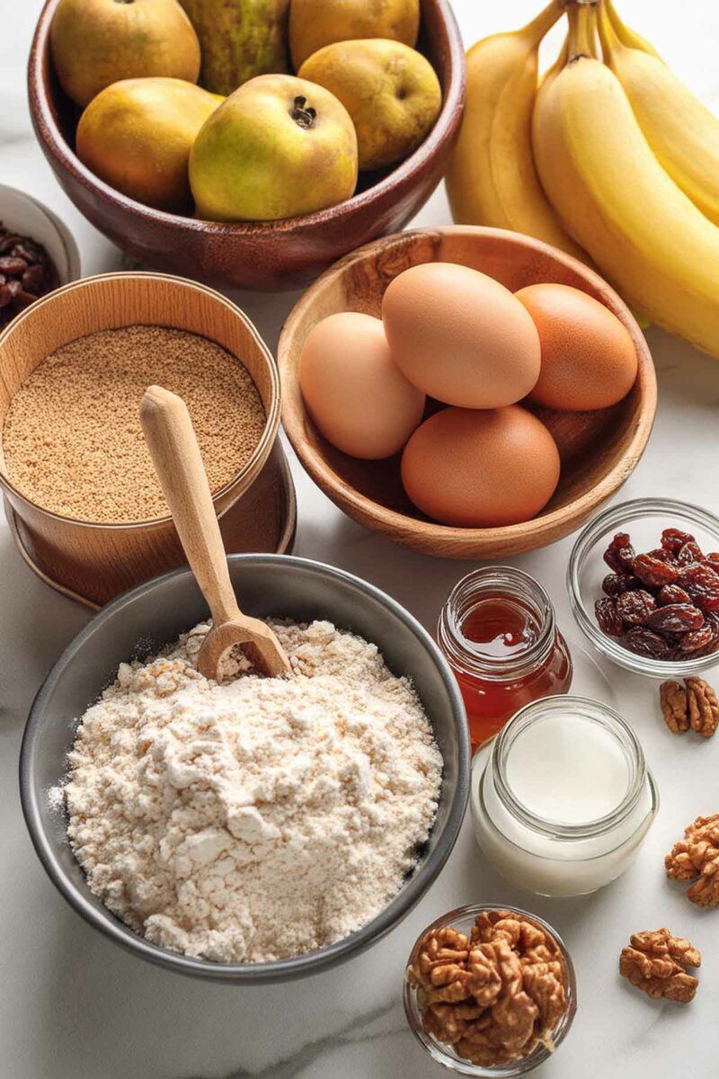 Zutaten für Bananenbrot