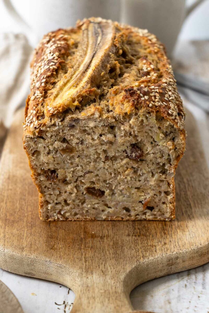 Bananenbrot Rezept mit Dinkelmehl und wenig Zucker
