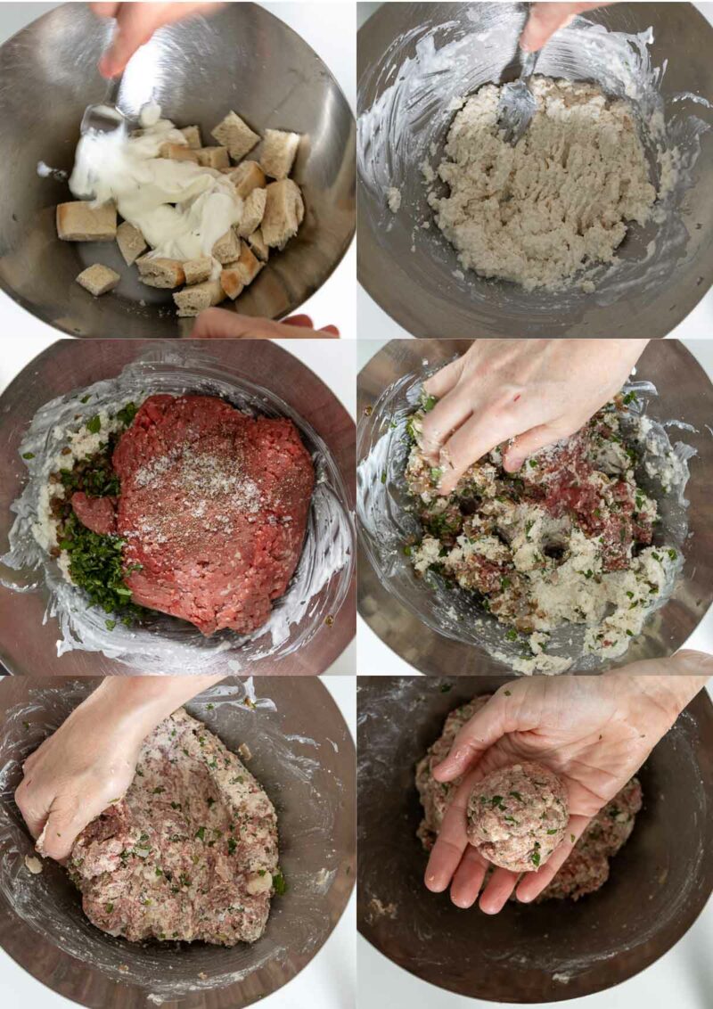 Vorbereitungsschritte: Köfte (türkische Frikadellen)