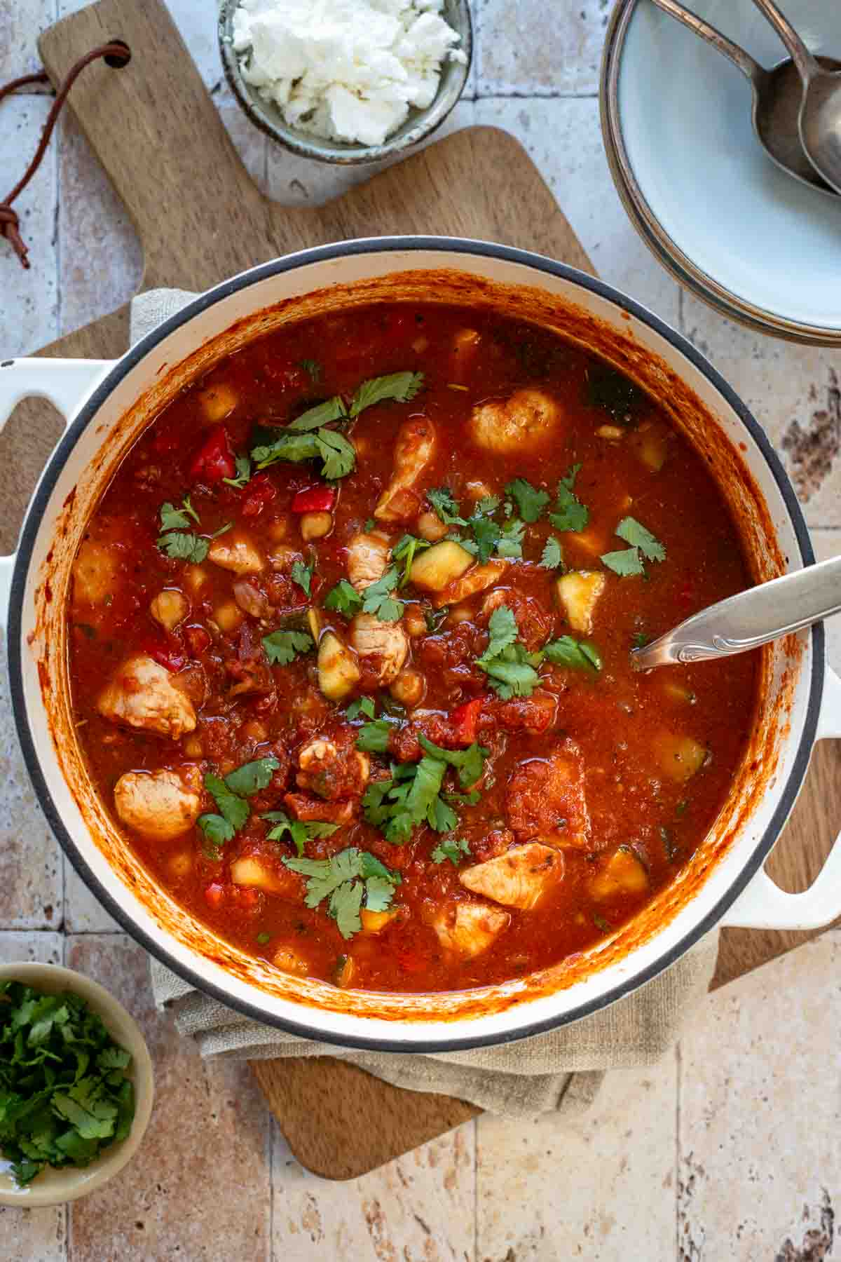 Hähnchen Chili griechische Art