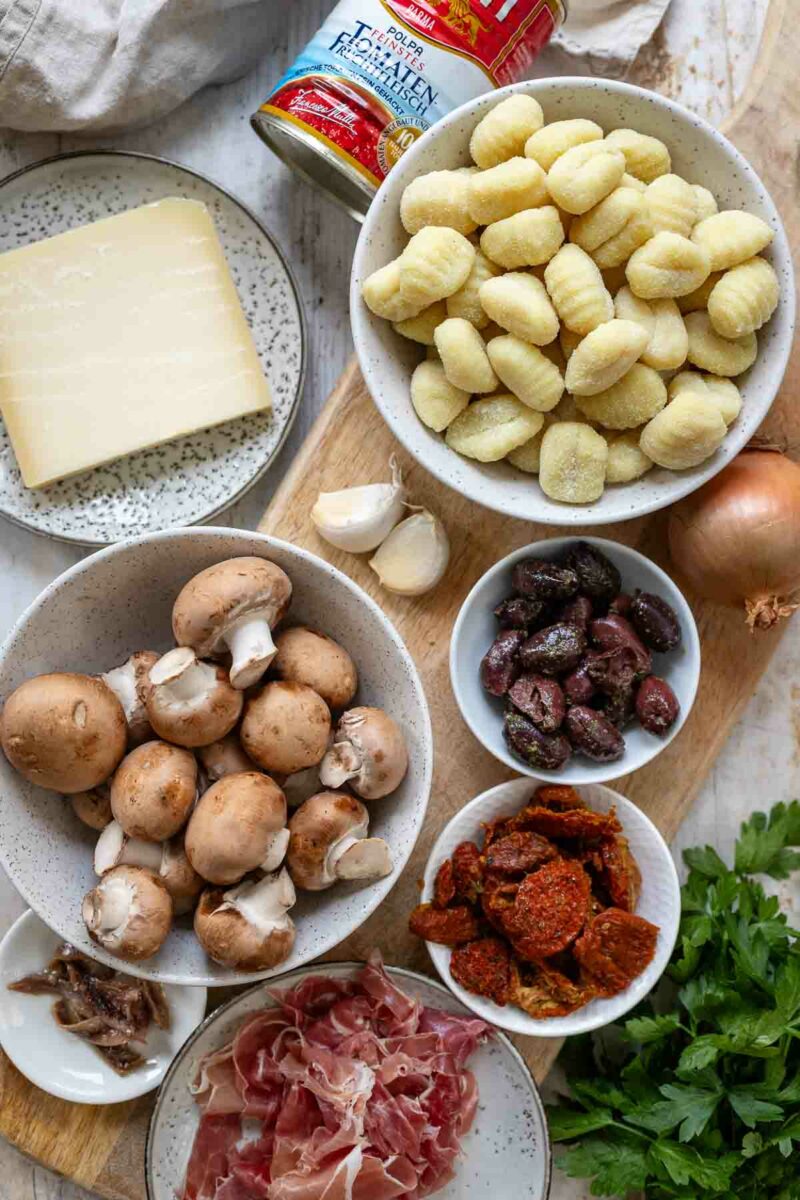 Zutaten für italienischer Gnocchi Auflauf