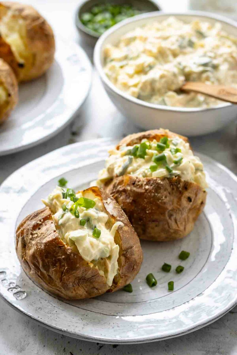 Gefüllte Ofenkartoffeln Rezept mit Sour Cream Eiersalat