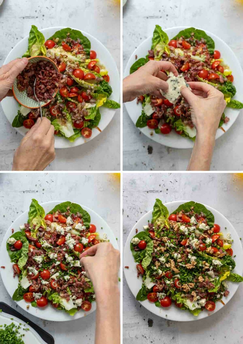 Salat zubereitung, Schritt für Schritt