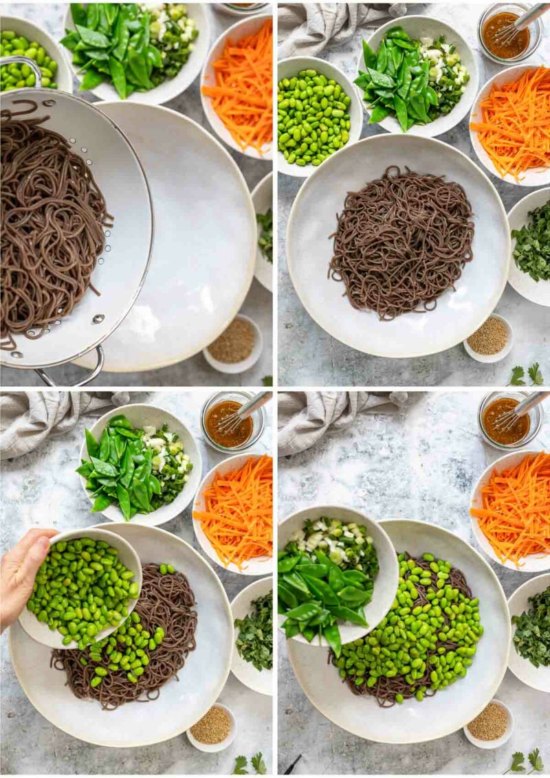 Zubereitungs für Soba Nudel Salat Rezept Schritt für Schritt Bilder