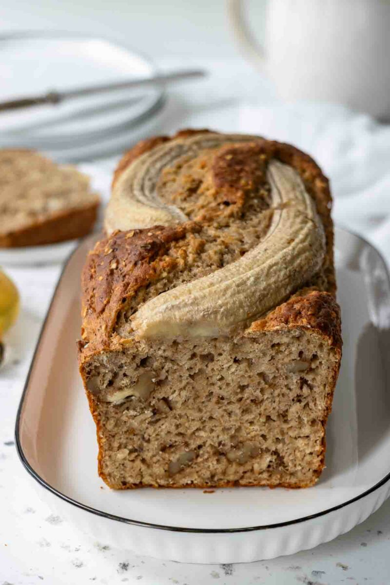 Bananenbrot Rezept (ohne extra Fett und Zucker, Proteinreich)