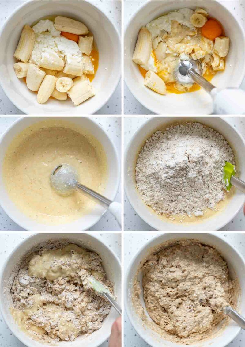 Zubereitung für das saftige Bananenbrot Rezept