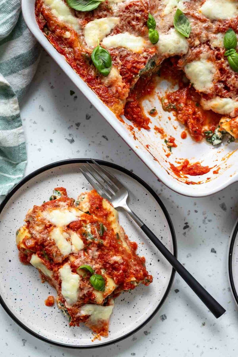 Rezept für Cannelloni mit Spinat und Ricotta