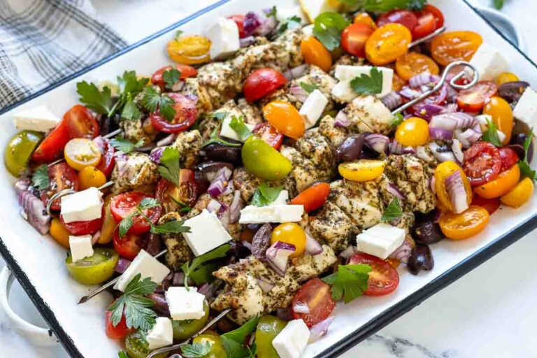 Hähnchen Souvlaki - Einfache griechische Fleischspieße