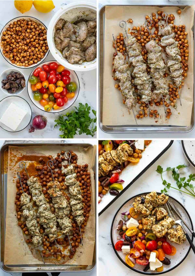 Hähnchen Souvlaki aus dem Ofen