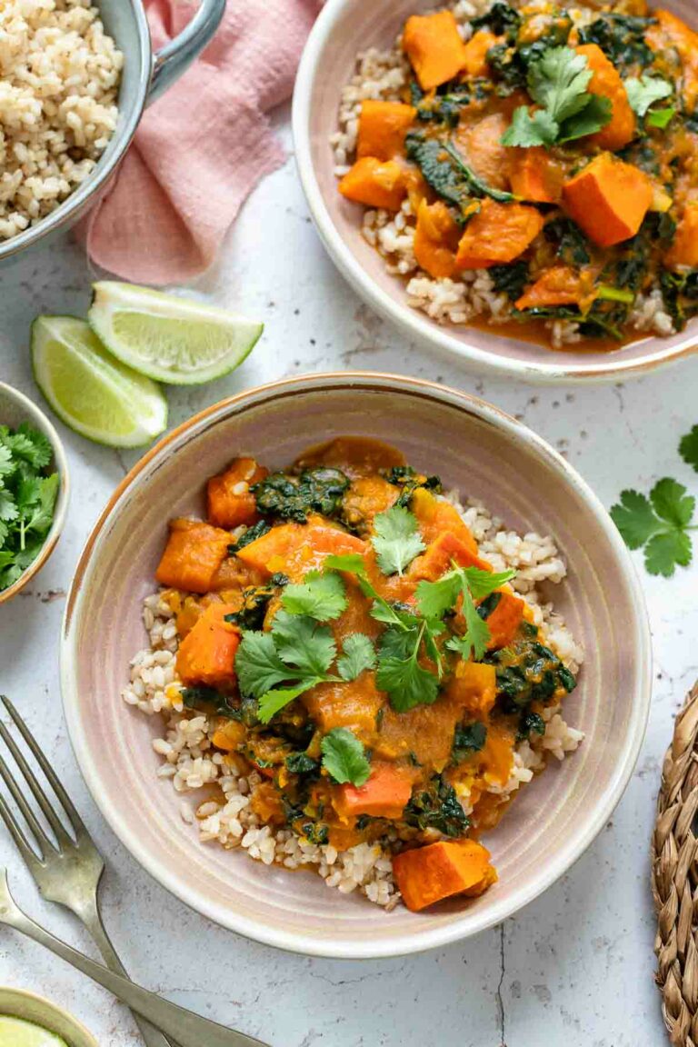 Kürbis Curry mit Kokosmilch 