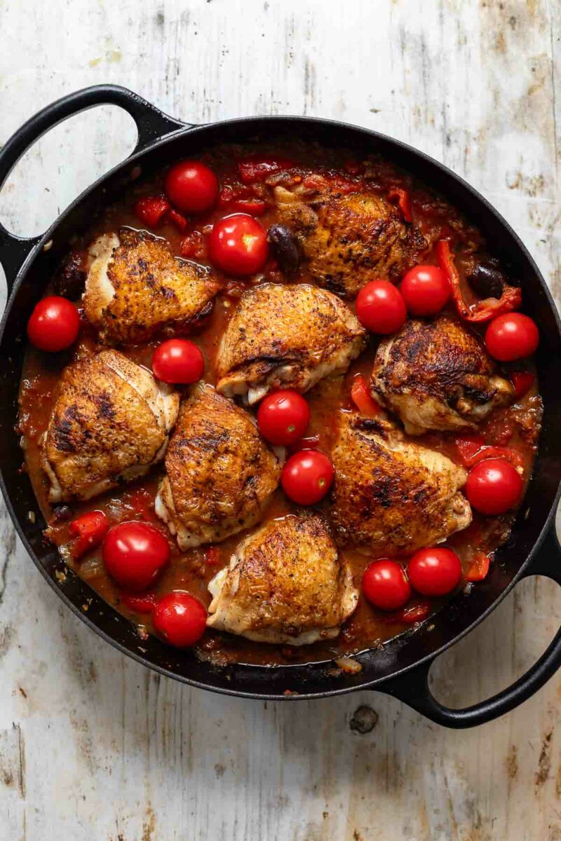 Basque-Style Chicken with Peppers and Olives