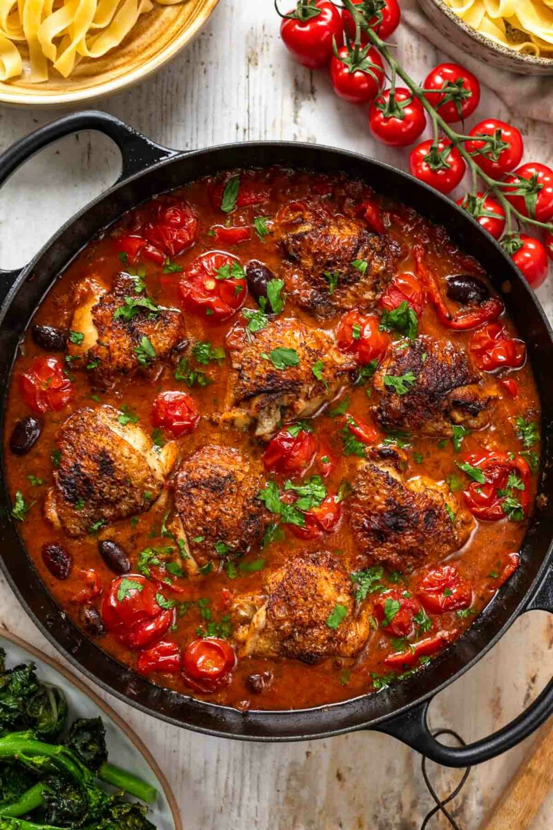 Basque-Style Chicken with Peppers and Olives