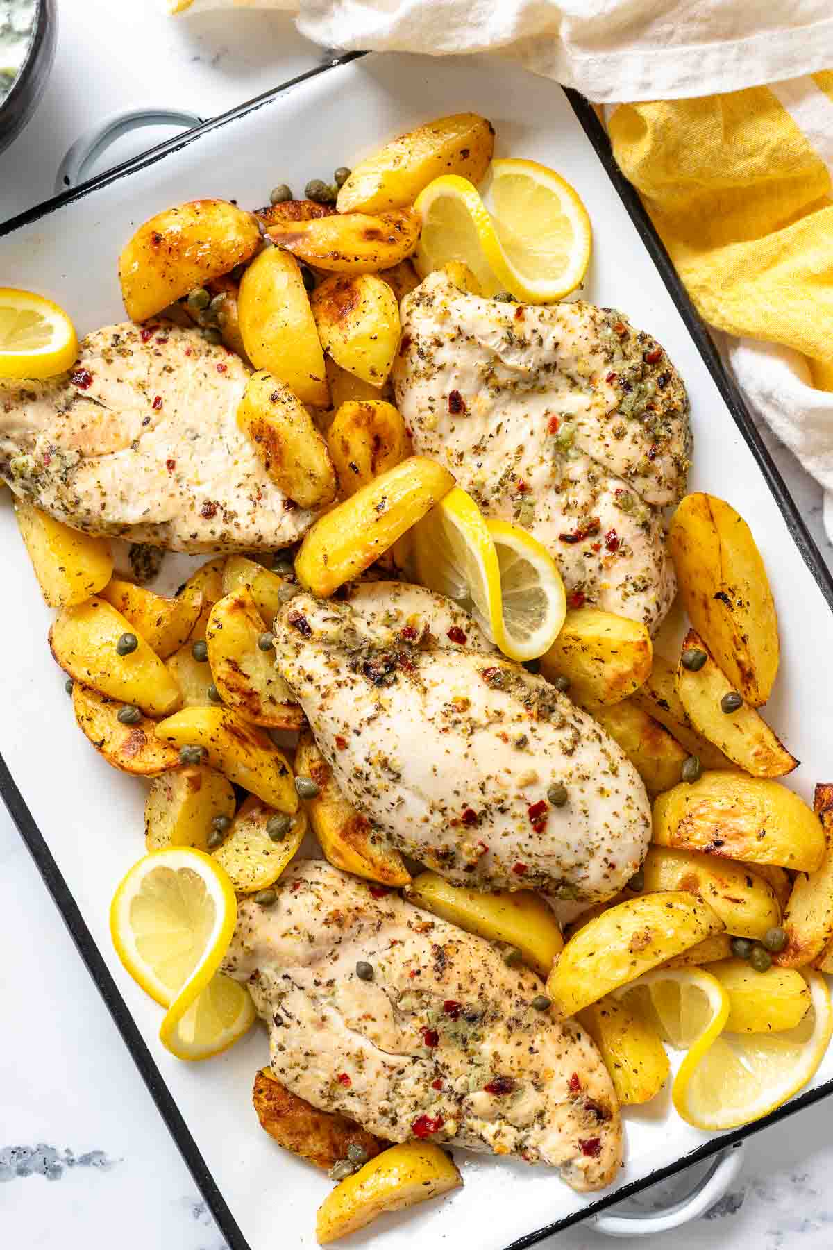 Hähnchenbrust im Backofen mit Kartoffeln