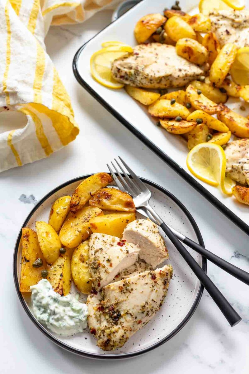 Hähnchenbrust im Backofen mit Kartoffeln