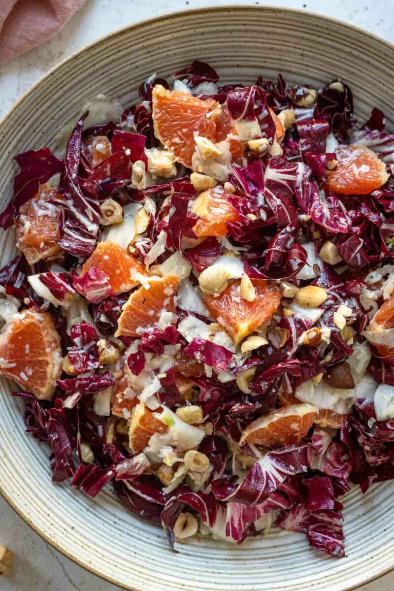 Salat mit Radicchio und Orangen