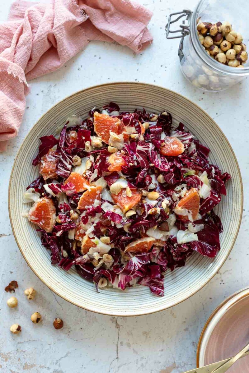 Salat mit Radicchio und Orangen