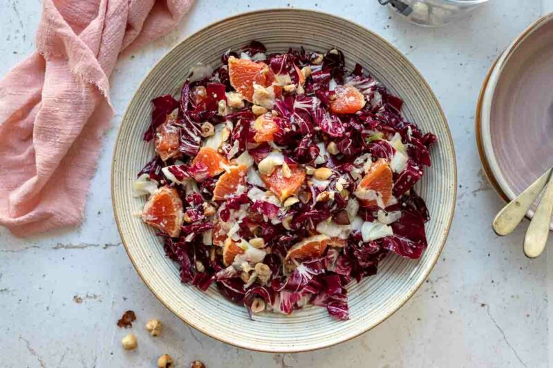 Salat mit Radicchio und Orangen