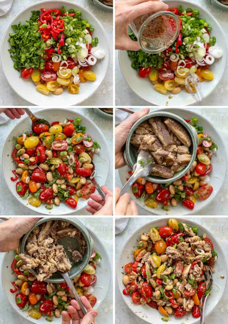 Sardinen Salat mit weißen Bohnen