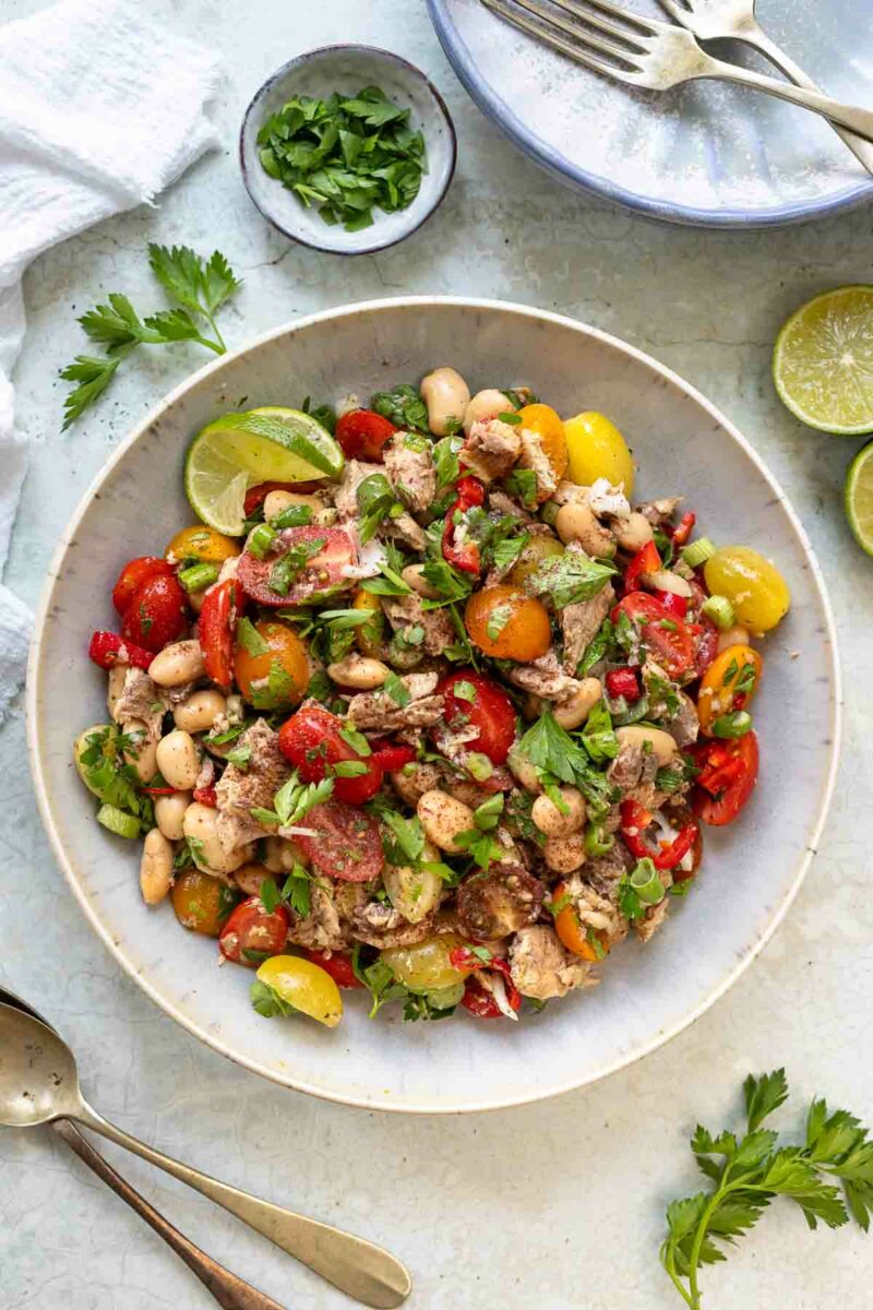 Sardinen Salat mit weißen Bohnen