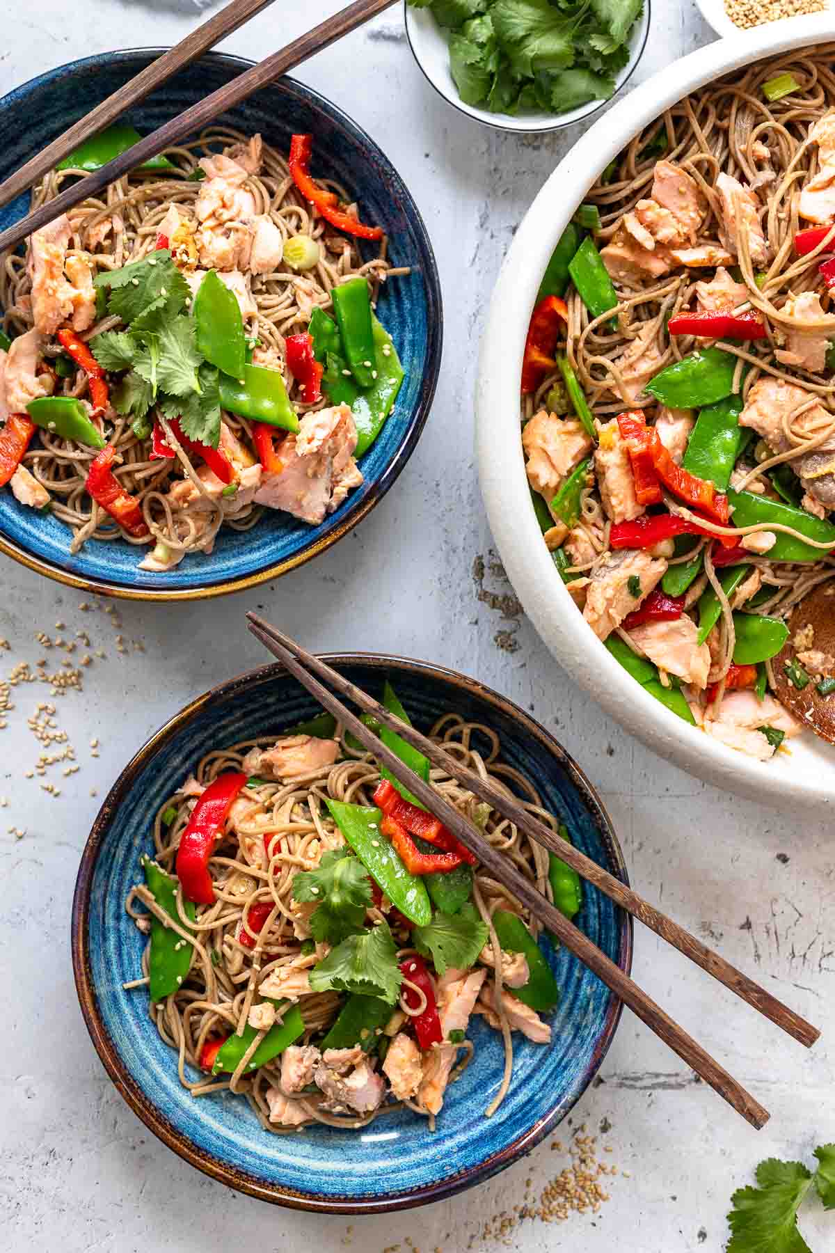 Sobanudeln Rezept mit Miso-Lachs